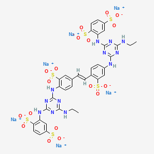 1,4-Benzenedisulfonic acid, 2-((4-(4-(4-((4-(2,5-disulfoanilino)-6-(ethylamino)-s-triazin-2-yl)amino)-2-sulfostyryl)-2-sulfoanilino)-6-(ethylamino)-s-triazin-2-yl)amino)-, hexasodium salt