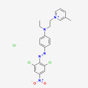 Pyridinium, 1-(2-((4-((2,6-dichloro-4-nitrophenyl)azo)phenyl)ethylamino)ethyl)-3-methyl-, chloride