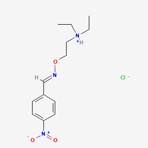 molecular formula C13H20ClN3O3 B12763065 diethyl-[2-[(E)-(4-nitrophenyl)methylideneamino]oxyethyl]azanium;chloride CAS No. 61733-96-8