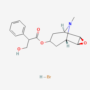 molecular formula C17H21NO4.BrH<br>C17H22BrNO4 B12763080 Atroscine Hydrobromide CAS No. 672-21-9