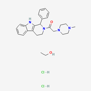 2-(4-Methyl-1-piperazinyl)acetyl-1-phenyl-2,3,4,9-tetrahydro-1H-pyrido(3,4-b)indole 2HCl