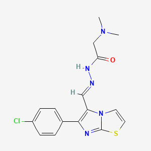 N,N-Dimethylglycine ((6-(4-chlorophenyl)imidazo(2,1-b)thiazol-5-yl)methylene)hydrazide