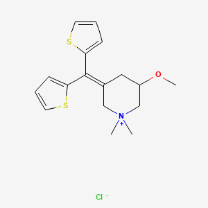 molecular formula C17H22ClNOS2 B12763123 Timepidium chloride CAS No. 100595-66-2