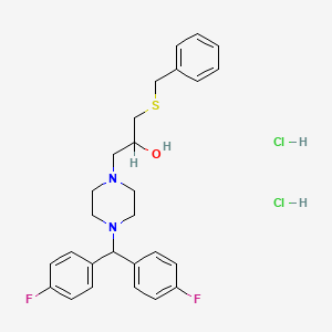 1-(Bis(4-fluorophenyl)methyl)-4-(2-hydroxy-3-phenylmethylthiopropyl)piperazine dihydrochloride