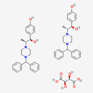 4-[(1R,2R)-2-(4-benzhydrylpiperazin-1-yl)-1-hydroxypropyl]phenol;(2R,3R)-2,3-dihydroxybutanedioic acid