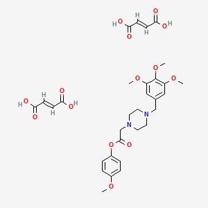 1-((4-Methoxyphenoxy)carbonylmethyl)-4-(3,4,5-trimethoxybenzyl)piperazine difumarate hydrate