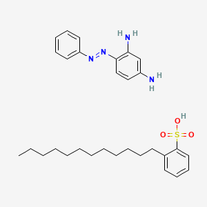 molecular formula C18H30O3S.C12H12N4<br>C30H42N4O3S B12763161 Einecs 264-409-8 CAS No. 63681-54-9