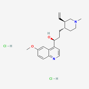 molecular formula C21H30Cl2N2O2 B12763183 3-(3(S)-Ethenyl-1-methyl-4(R)-piperidyl)-1-(6-methoxy-4-quinolyl)-1(S)-propanol 2HCl CAS No. 83255-71-4