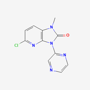 molecular formula C11H8ClN5O B12763199 1H-Imidazo(4,5-b)pyridin-2(3H)-one, 5-chloro-1-methyl-3-(2-pyrazinyl)- CAS No. 89660-29-7