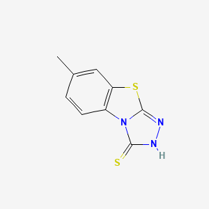 molecular formula C9H7N3S2 B12763232 (1,2,4)Triazolo(3,4-b)(1,3)benzothiazole-3(2H)-thione, 7-methyl- CAS No. 42438-69-7