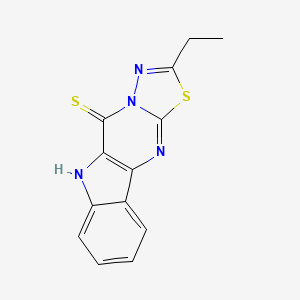 13-ethyl-14-thia-8,11,12,16-tetrazatetracyclo[7.7.0.02,7.011,15]hexadeca-1(9),2,4,6,12,15-hexaene-10-thione