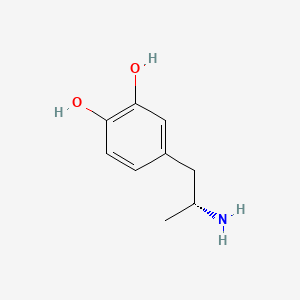 molecular formula C9H13NO2 B12763300 1,2-Benzenediol, 4-((2R)-2-aminopropyl)- CAS No. 2743-78-4