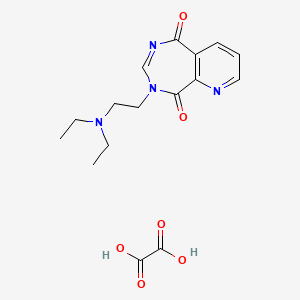 molecular formula C16H20N4O6 B12763320 5H-Pyrido(2,3-e)(1,3)diazepine-5,9(8H)-dione, 8-(2-(diethylamino)ethyl)-, oxalate CAS No. 88350-77-0