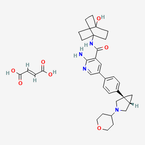 molecular formula C34H42N4O7 B12763331 Zilurgisertib fumarate CAS No. 2173390-30-0