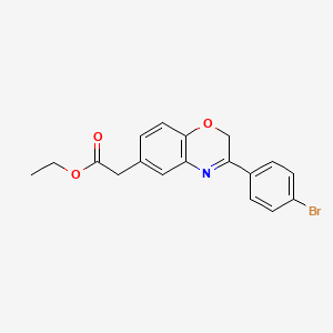 2H-1,4-Benzoxazine-6-acetic acid, 3-(4-bromophenyl)-, ethyl ester