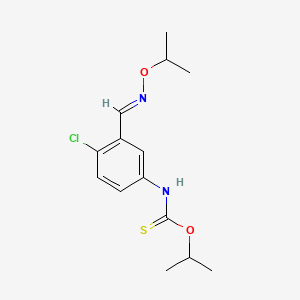 (4-Chloro-3-(isopropoxyimino-methyl)-phenyl)-thiocarbamic acid, O-isopropyl ester