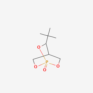 molecular formula C8H15O4P B12763365 3-(1,1-Dimethylethyl)-2,6,7-trioxa-1-phosphabicyclo(2.2.2)octane 1-oxide CAS No. 82515-39-7