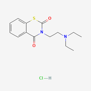 molecular formula C14H19ClN2O2S B12763384 2H-1,3-Benzothiazine-2,4(3H)-dione, 3-(2-(diethylamino)ethyl)-, hydrochloride CAS No. 81735-46-8