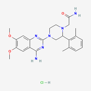 1-Piperazineacetamide, 4-(4-amino-6,7-dimethoxy-2-quinazolinyl)-N-(2,6-dimethylphenyl)-, monohydrochloride