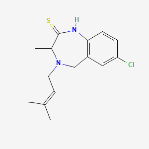 7-Chloro-3-methyl-4-(3-methyl-but-2-enyl)-1,3,4,5-tetrahydro-1,4-benzodiazepine-2-thione