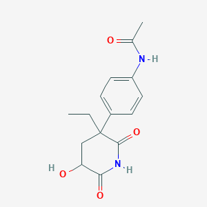 molecular formula C15H18N2O4 B12763454 p-Acetylamino-5-hydroxyglutethimide CAS No. 113565-68-7