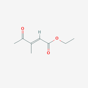 molecular formula C8H12O3 B1276348 3-甲基-4-氧代戊-2-烯酸乙酯 CAS No. 13979-23-2