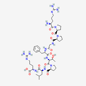 molecular formula C48H77N15O11 B12763543 Ornithokinin CAS No. 14042-92-3