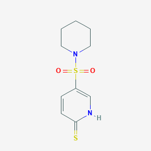 molecular formula C10H14N2O2S2 B1276360 5-(哌啶-1-磺酰基)吡啶-2-硫醇 CAS No. 852400-11-4