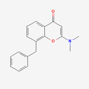 molecular formula C18H17NO2 B12763639 8-Benzyl-2-(dimethylamino)chromone CAS No. 83767-08-2