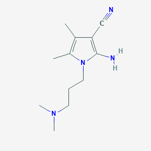 molecular formula C12H20N4 B1276364 2-amino-1-[3-(dimethylamino)propyl]-4,5-dimethyl-1H-pyrrole-3-carbonitrile CAS No. 55817-76-0