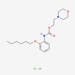 Carbamic acid, (2-(hexyloxy)phenyl)-, 2-(4-morpholinyl)ethyl ester, monohydrochloride