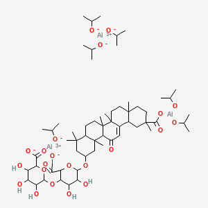 molecular formula C60H101Al3O22 B12763659 Tri(diisopropoxy)aluminum salt of beta-glycyrrhizic acid CAS No. 134771-73-6