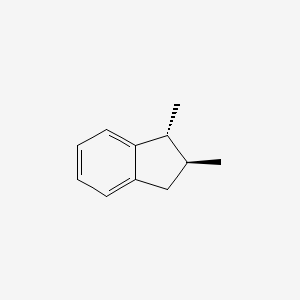 molecular formula C11H14 B12763662 1,2-Dimethylindan, trans- CAS No. 70282-84-7