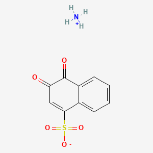 molecular formula C10H9NO5S B12763663 1-Naphthalenesulfonic acid, 3,4-dihydro-3,4-dioxo-, ammonium salt CAS No. 53684-60-9