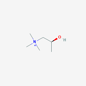 molecular formula C6H16NO+ B12763664 Ammonium, (2-hydroxypropyl)trimethyl-, (+)- CAS No. 28835-52-1