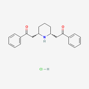 molecular formula C21H24ClNO2 B12763668 Norlobelanine hydrochloride CAS No. 125760-45-4