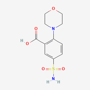 molecular formula C11H14N2O5S B1276369 5-(氨基磺酰基)-2-吗啉-4-基苯甲酸 CAS No. 65194-68-5