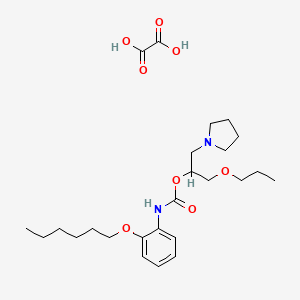 oxalic acid;(1-propoxy-3-pyrrolidin-1-ylpropan-2-yl) N-(2-hexoxyphenyl)carbamate