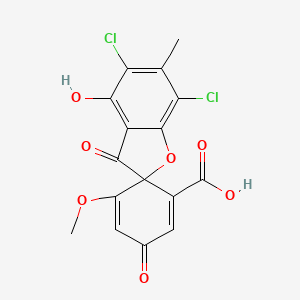 molecular formula C16H10Cl2O7 B12763713 Erdin CAS No. 26891-81-6