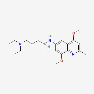 molecular formula C21H33N3O2 B12763723 N(sup 1),N(sup 1)-Diethyl-N(sup 4)-(4,8-dimethoxy-2-methyl-6-quinolinyl)-1,4-pentanediamine CAS No. 84264-41-5