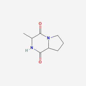 molecular formula C8H12N2O2 B1276373 环-丙氨酸-脯氨酸-二酮哌嗪 CAS No. 65556-33-4