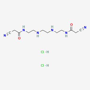 Acetamide, N,N'-(1,2-ethanediylbis(imino-2,1-ethanediyl))bis(2-cyano-, dihydrochloride