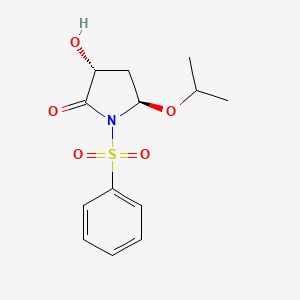 2-Pyrrolidinone, 3-hydroxy-5-(1-methylethoxy)-1-(phenylsulfonyl)-, trans-