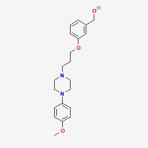 molecular formula C21H28N2O3 B12763763 3-(3-(4-(4-Methoxyphenyl)-1-piperazinyl)propoxy)benzenemethanol CAS No. 119335-96-5