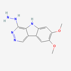 4H-Pyridazino(4,5-b)indol-4-one, 3,5-dihydro-7,8-dimethoxy-, hydrazone