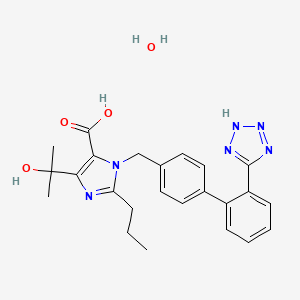 molecular formula C24H28N6O4 B12763890 Olmesartan monohydrate CAS No. 913529-31-4