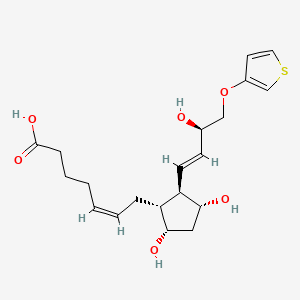 molecular formula C20H28O6S B12763895 9alpha,11alpha,15alpha-Trihydroxy-16-(3-thienyloxy)-17,18,19,20-tetranor-5Z,13E-prostadienoic acid CAS No. 62251-61-0