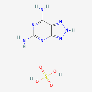 molecular formula C4H7N7O4S B1276390 1H-1,2,3-三唑并[4,5-d]嘧啶-5,7-二胺，硫酸盐 CAS No. 65591-11-9