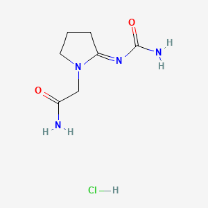 2-((Aminocarbonyl)imino)-1-pyrrolidineacetamide monohydrochloride