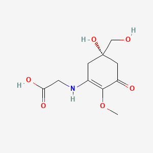 molecular formula C10H15NO6 B12763983 Mycosporine glycine CAS No. 65318-21-0